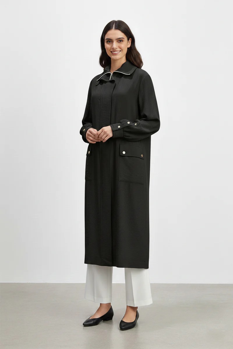 LANGES DAMENKLEID FERACE - SCHWARZ