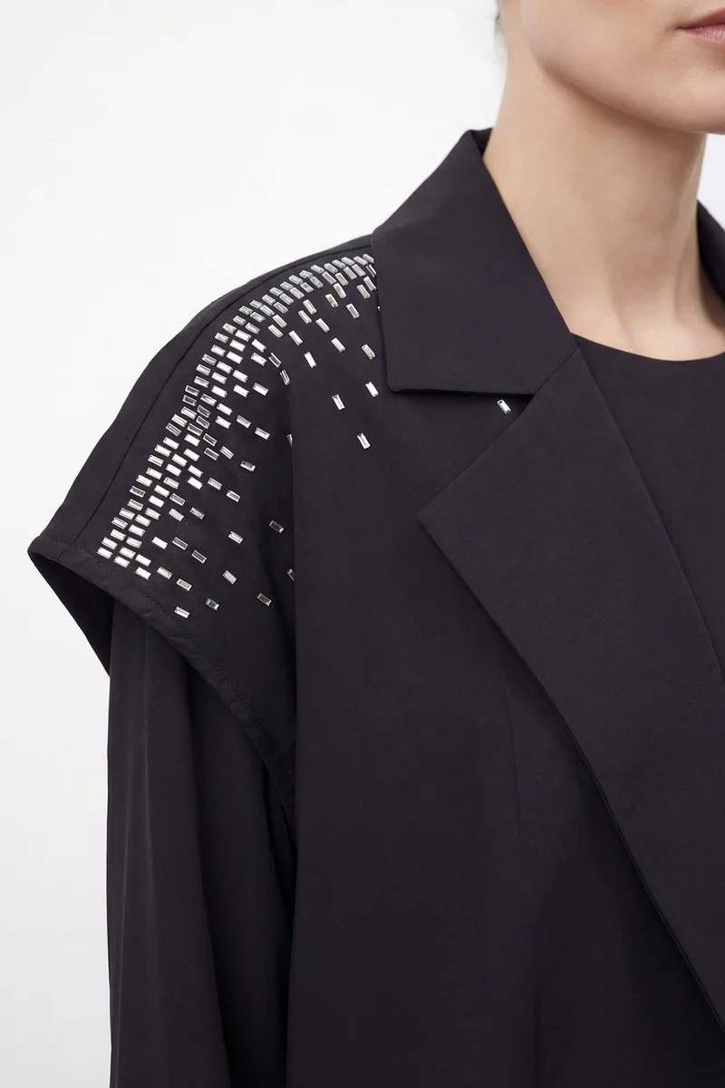 2-TEILIGES DAMEN KLEID SET - SCHWARZ