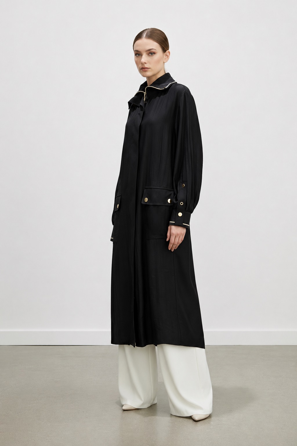 LANGES DAMENKLEID FERACE - SCHWARZ