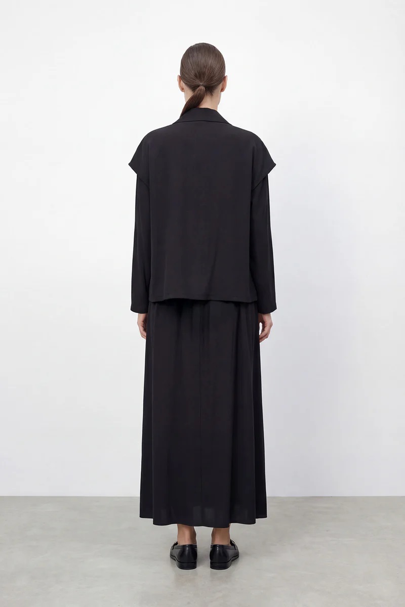 2-TEILIGES DAMEN KLEID SET - SCHWARZ