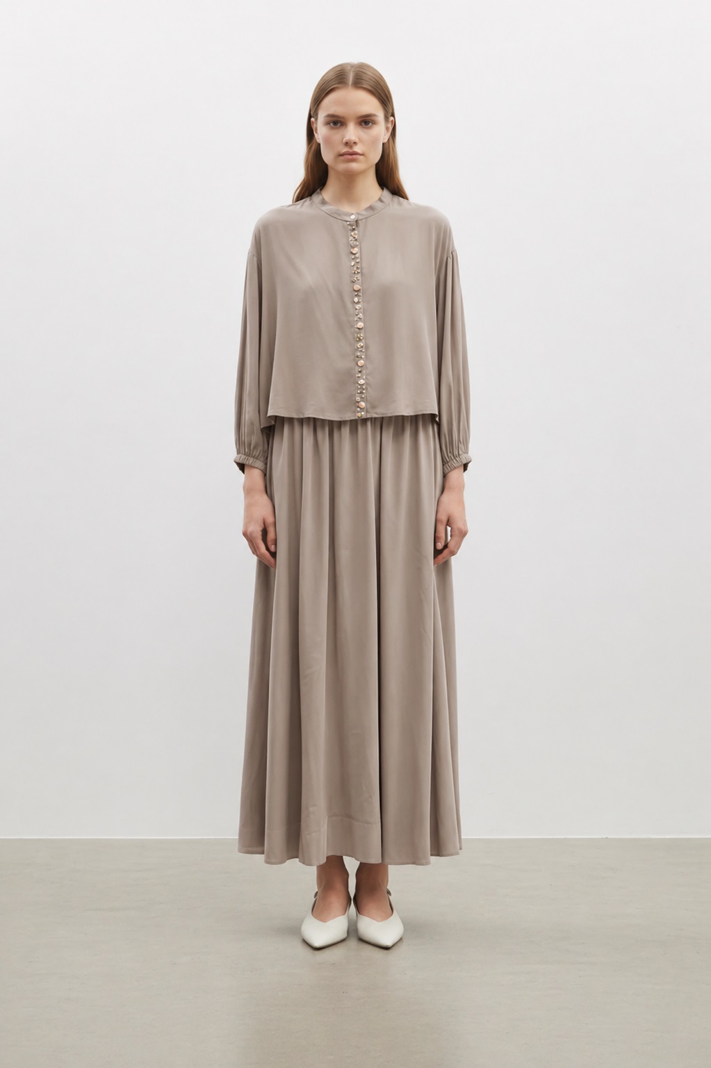 2-TEILIGES DAMEN SET – TAUPE