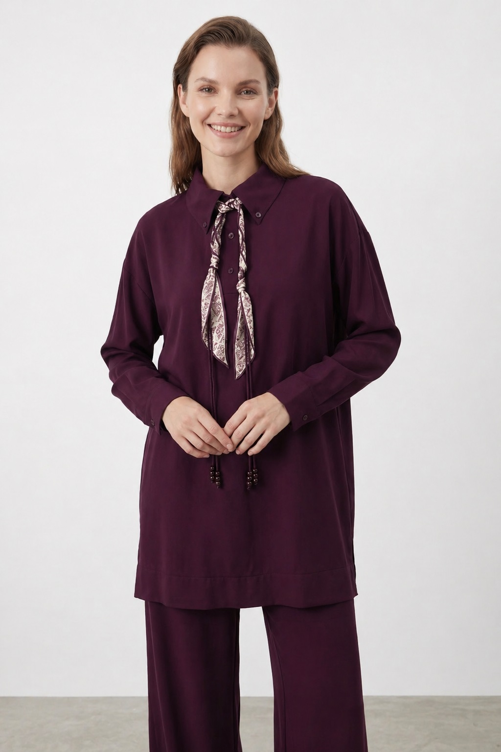 DAMEN TUNIKA-HOSEN SET – LILA