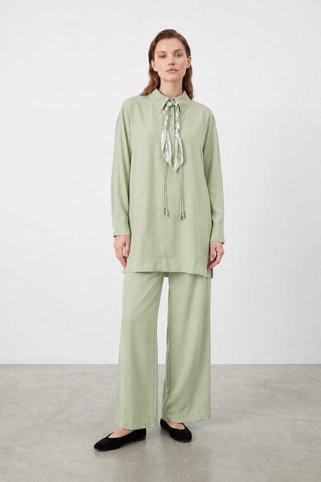 DAMEN TUNIKA-HOSEN SET – GRÜN